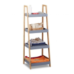 Vannitoa riiul 4 riiuliga 98x36x34,5cm, helepruun/hall