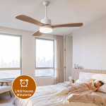 42" t&auml;ispuidust laeventilaator, kolmev&auml;rviline LED-laeventilaator, 6 kiirust, 3 laba, kaheotstarbeline (talv/suvi), puiduv&auml;rv