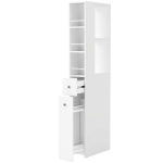 K&otilde;rge kitsas hoiukapp, MDF, 40 x 18 x 135 cm, valge