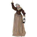 Halloweeni dekoratsioon, animeeritud n&otilde;id LED-silmade ja heliefektidega, 150 cm, pruun