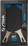 Lauatennise komplekt STIGA Sonic V2 Cybershape &ndash; 2 reketit ja 3 palli