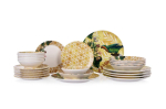 Asir taldrikute komplekt Birdy - Yellow, 24 tk.