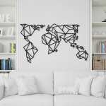 Asir riputatav dekoratsioon World Map Metal Decor 4, 80 cm