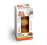 Brit Care Double Mousse Real Tuna & Salmon m&auml;rgtoit kassidele 6x25g