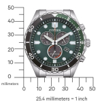 Citizen AT2561-81X meeste k&auml;ekell rohelise sihverplaadiga 43 mm