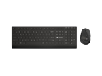 Klaviatuur ja hiirem&auml;ngu komplekt - Natec Stingray 2 traadita QWERTY klaviatuur, 9-nupuline hiir, must