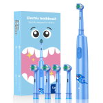 Laste elektriline hambahari, sinine, 4 pead, 3 režiimi, 3 kiirust
