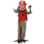 Halloweeni dekoratsioon, animatrooniline kloun, 173 cm, helendavate silmadega