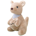 Pluusist k&auml;nguru koos noorukiga 23cm - Leantoys