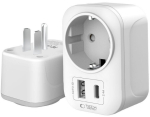 TECH-PRECT ADAPTER USA-EU ADAPTER VALGE REISILAADIJA VALGE