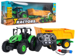 Traktor avatava kollase haagisega R/C 1:24