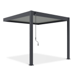 Paviljon Pergola Elegance Wall 3x3, tumehall/heledahall