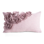 Dekoratiivpadjakate 30x50 cm roosa lillemustriga &ndash; FLORES