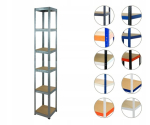 Metallist riiul Helios 196x45x45 cm, 6 riiulit, 175 kg/riiul