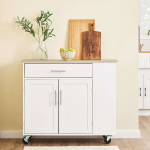 SoBuy K&ouml;&ouml;gisaar Valge 99x40x85cm Sahtel Reguleeritav riiul