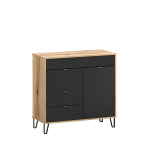 Kummut Mebelbos Bellano 2d2s, 93,9x42x90 cm, pruun/must