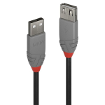 Lindy kaabli pikendaja 36701 0.5m USB 2.0 A isane A emane, must / hall, 2 USB &uuml;hendust