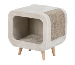 Kraapimispost - maja Trixie Alicia, helehall, 48 &times; 48 &times; 38 cm