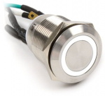 Impactics Power button for computer 19mm, IP67, White LED (LAN_22_IP67_VA_WH_1)