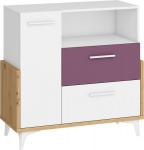 Kummut Meblocross Hey 07, valge/lilla