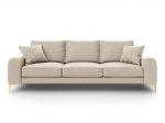 Kolmekohaline diivan Mazzini Sofas Madara 222 cm, beež v&auml;rv