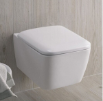 Seinale kinnitatav WC-pott aeglaselt suletava kaanega Geberit iCon Square 201950000/571910000