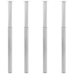vidaXL teleskoop-lauajalg, 4 tk, harjatud nikkel, 710&ndash;1100 mm
