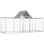 vidaXL kanakuut, 3 x 1 x 1,5 m, tsingitud teras