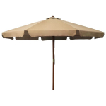 vidaXL p&auml;ikesevari puust postiga 330 cm, pruunikashall