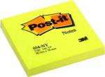 M&auml;rkmelehed POST-IT Neon, 76x76 mm, 100 lehte, kollane