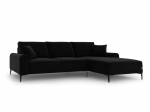 Pehme nurgadiivan Mazzini Sofas Madara, veluur, must
