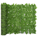vidaXL r&otilde;dusirm, rohelised lehed, 400 x 100 cm