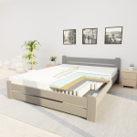 Voodi madratsiga Peace KS1, 200 x 200, hall