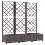 Taimekast vidaXL v&otilde;rega, pruun, 120 x 40 x 121,5 cm PP