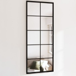 vidaXL seinapeegel, must, 100 x 40 cm, metall