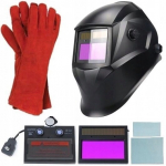 Professionaalne keevitusmask + 35 cm paksused nahast keevituskindad