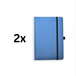 Kalender - m&auml;rkmik UNIVERSAL BLACK EDITION, PU, ​​​​A5, ilma kuup&auml;evadeta, sinine, pakis 2 tk.