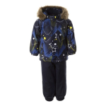 Huppa Laste talvekomplekt LASSE, navy pattern/ navy, 92