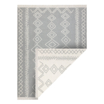 Vaip TWIN 23000 Boho, puuvillane, kahepoolne, teemantidega &ouml;koloogiline hari - hall / kreemikas