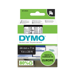 Dymo D1 lint 24mm x 7m must/l&auml;bipaistev