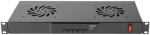 Ventilatsioonipaneel - LANBERG - AK-1502-B - 2 integreeritud ventilaatorit - Termostaadi - 230 V - 1U rack 19