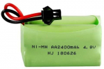 1 tk 4.8V AA aku, 2400mAh laetav Ni-MH akupakett, SM 2P pistik HY800 F1 F3 RC Boat RC Bus koos SM 2P USB laadimiskaabliga