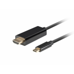 USB-C kuni HDMI kaabel - LANBERG - KISKU/KISKU - 4K 60Hz - 3M - Must