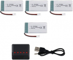 4 tk laetav Lipo aku (3.7v, 1200mAh Lipo) Rc Quadricopter Drones Syma X5SC X5SW + laadija 1 kuni 4
