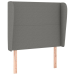 vidaXL voodipeats servadega, tumehall, 103x23x118/128 cm, kangas