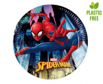 &Uuml;hekordsed papptaldrikud 19.5 cm, 8 tk "Spiderman Team Up" 93486