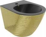 Seinapealne bidee Mexen Lena, Black mat/Gold pattern