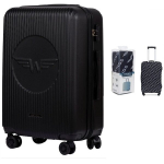 Keskmine kohver Wings SWL01 M, must + kest