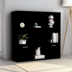 Raamatukapp vidaXL, must, 98x30x98cm, MDP