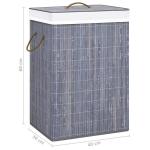 vidaXL bambusest pesukorv, hall, 72 l